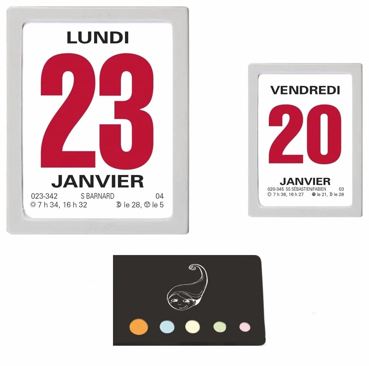 Calendriers 2026 à Effeuiller Oberthur Grand Format Classique + Mini Classique + Index Adhésif Blumie