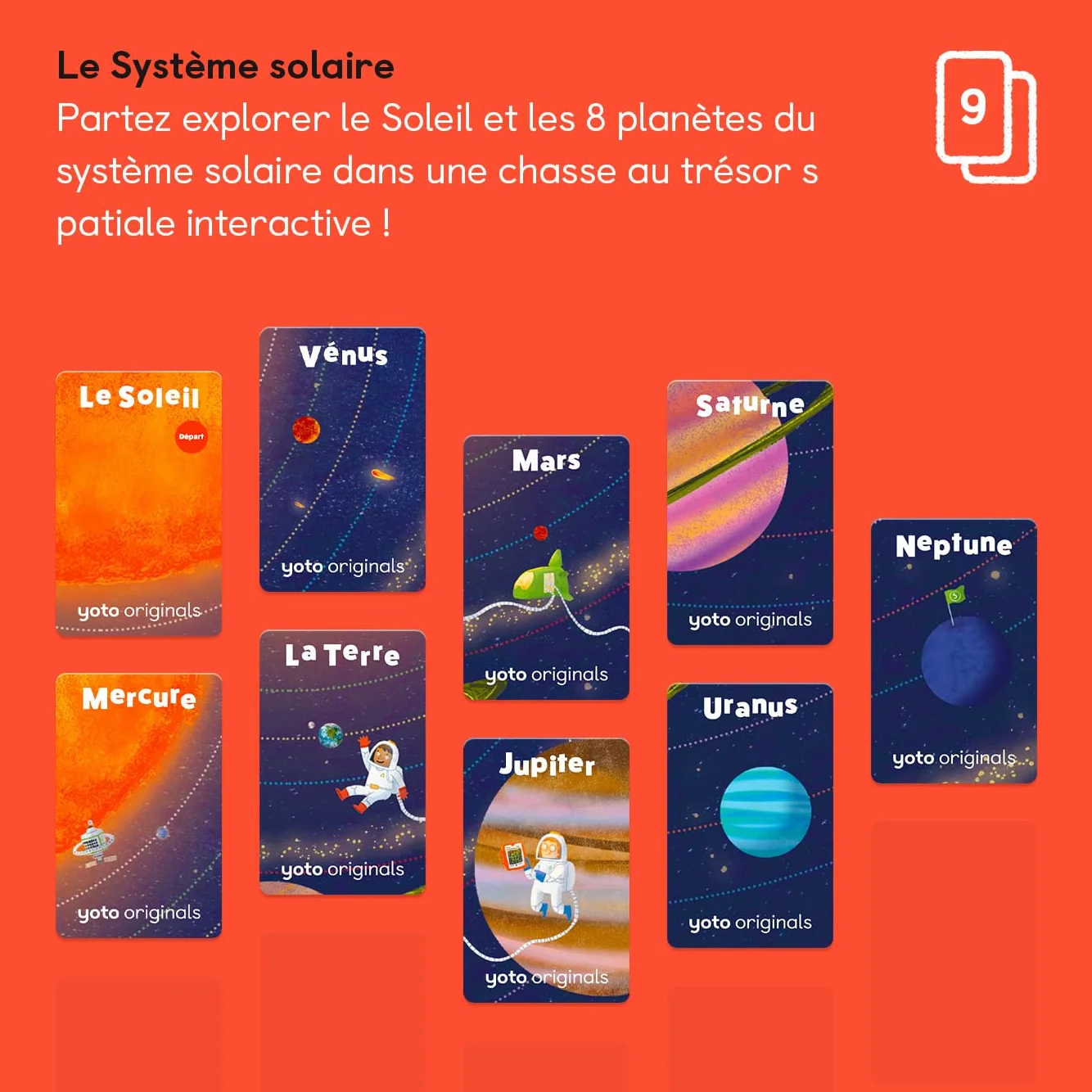 Yoto Le Système Solaire Pack Livre Audio Enfants Français Conteuse Veilleuse Boîte à Histoires Mini