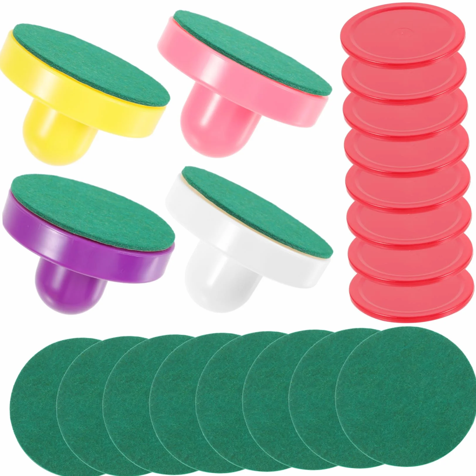 Set de Palets de Hockey Table Ronds Pousseur en Abs Lisse