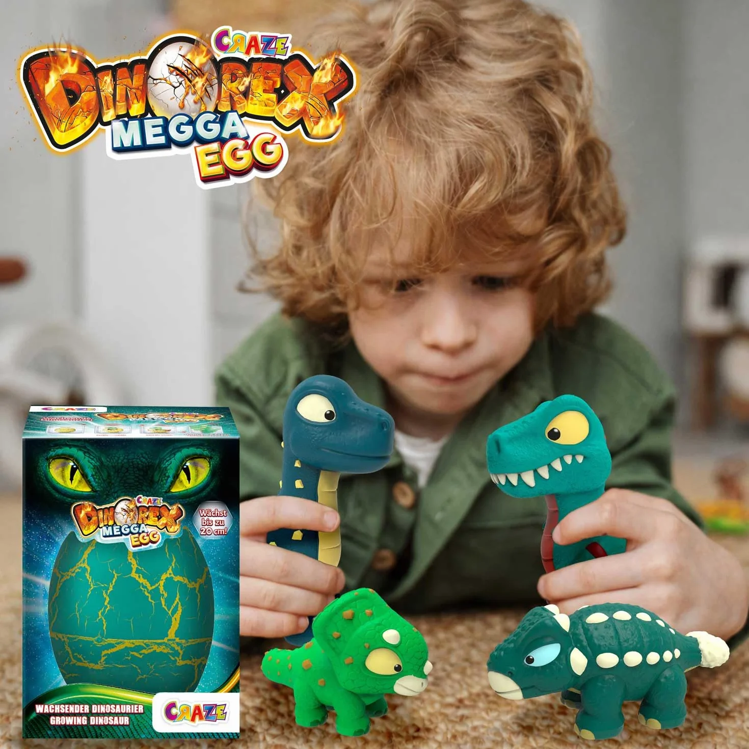 CRAZE Magic Growing Egg Dinosaure à Éclore dans l'Eau - Oeuf Surprise Figurine Jouet Pâques