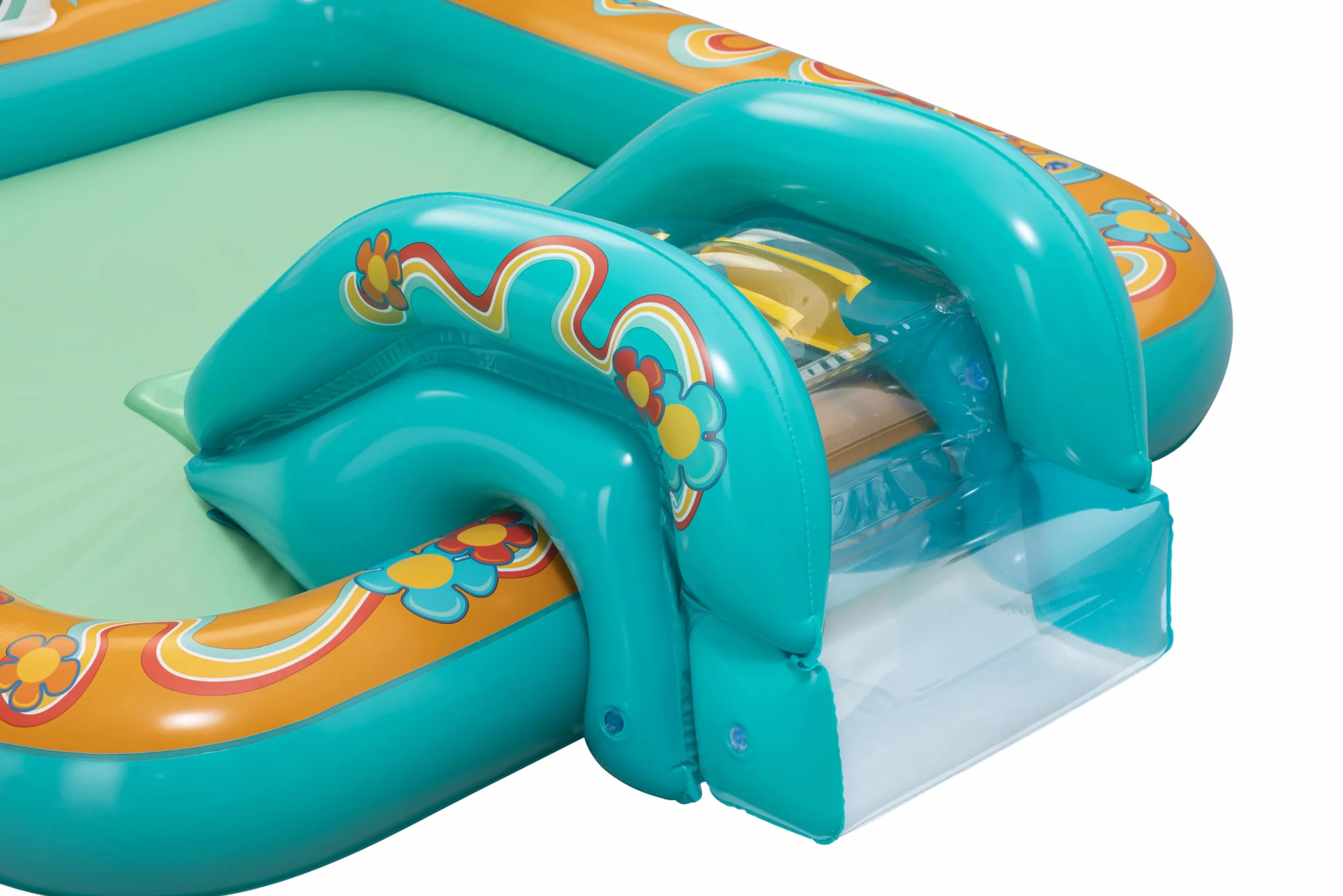 Bestway Aire de Jeux et Piscine Gonflable pour Enfants Retro Groove - 193 cm x 152 cm x 74 cm - Multicolore