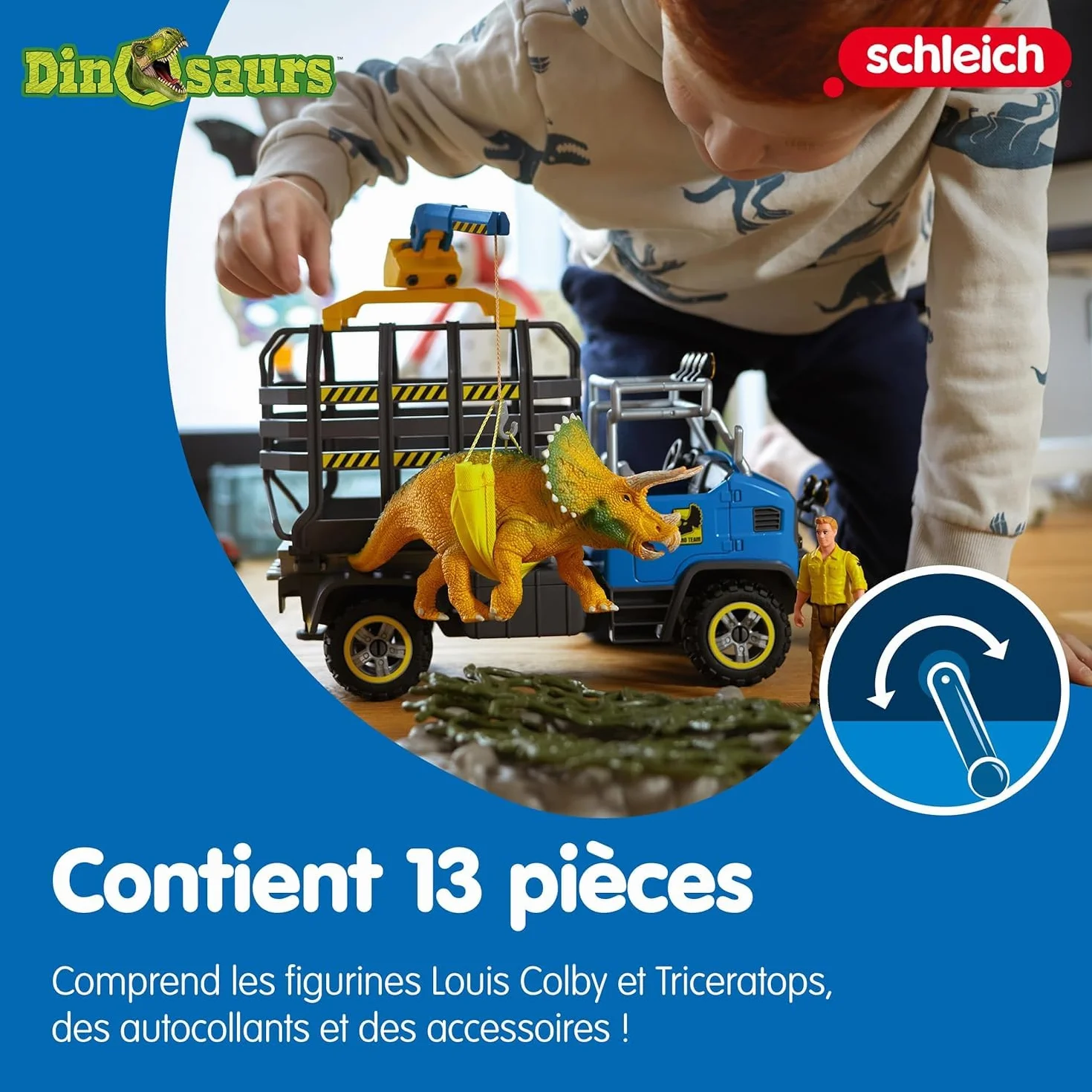 Schleich DINOSAURS Camion De Sauvetage De Dinosaure 42565 coffret 43 pièces