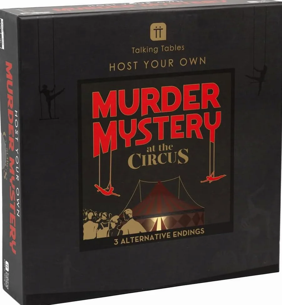 Talking Tables Jeu de mystère de Meurtre sur Le thème du Cirque à la Maison | Organisez Votre Propre soirée de Jeux et résolvez Le Crime | Rejouable avec 3 Fins pour Le dîner, Cadeau de Noël