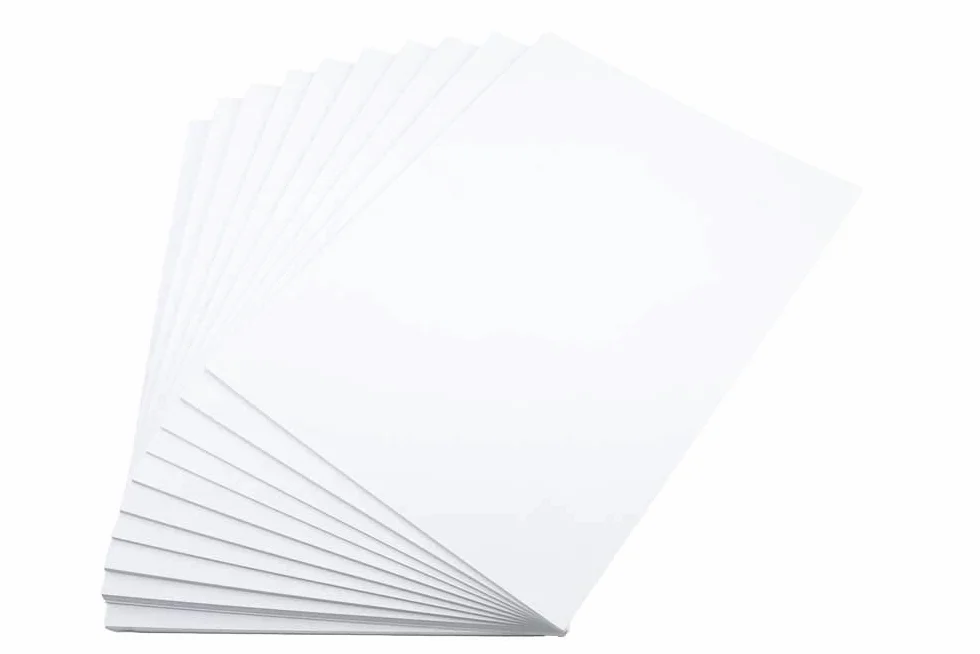 Lot de 100 feuilles cartonnées blanches A4 350 g/m² House of Card & Paper