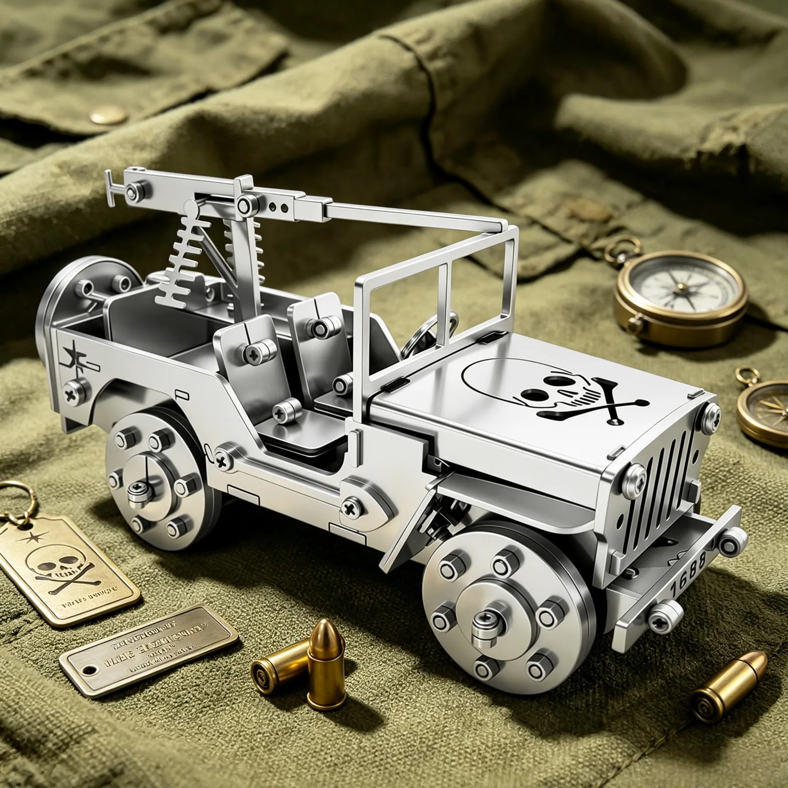 Casse-tête 3D en métal pour adultes, kit de modèle mécanique de voiture, argent, puzzles 3D en acier inoxydable pour adultes, décoration d'intérieur, loisirs créatifs, cadeaux