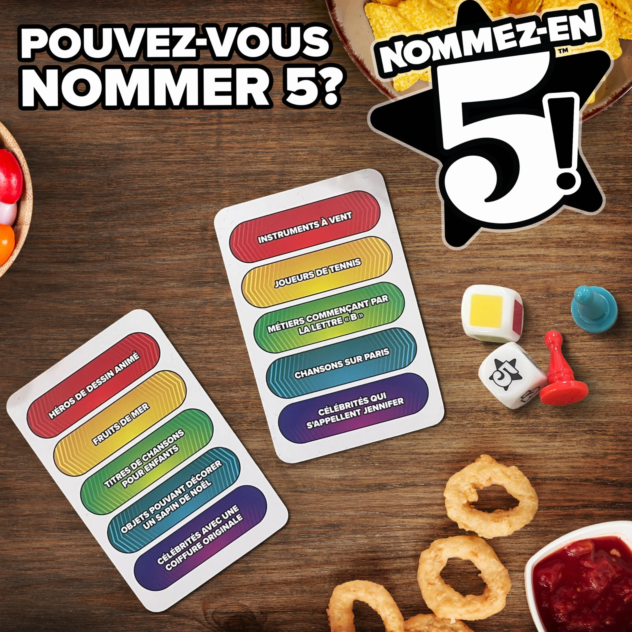 Goliath NOMMEZ-EN-5! Jeu de Société Délirant dès 12 Ans - Jeu de Rapidité, Trouver 5 Réponses, en Famille ou Entre Amis, 2 Joueurs