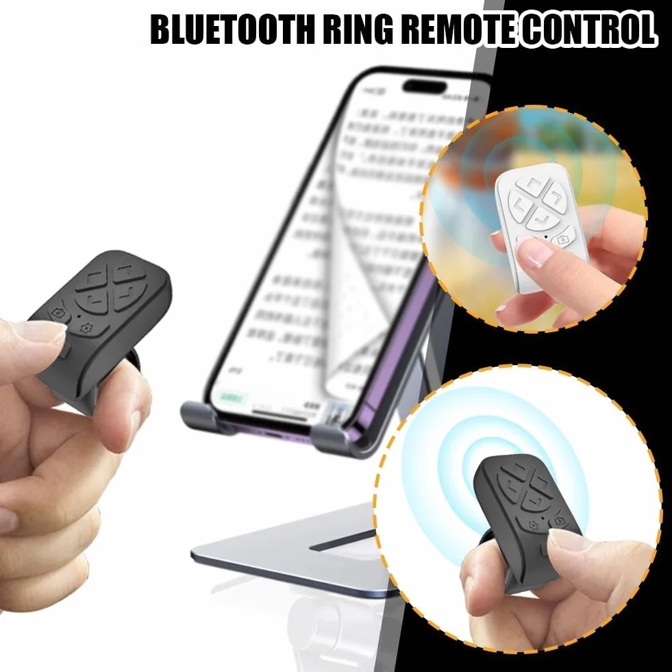 Bague de contrôle à distance Bluetooth pour tourner les pages Télécommande sans fil