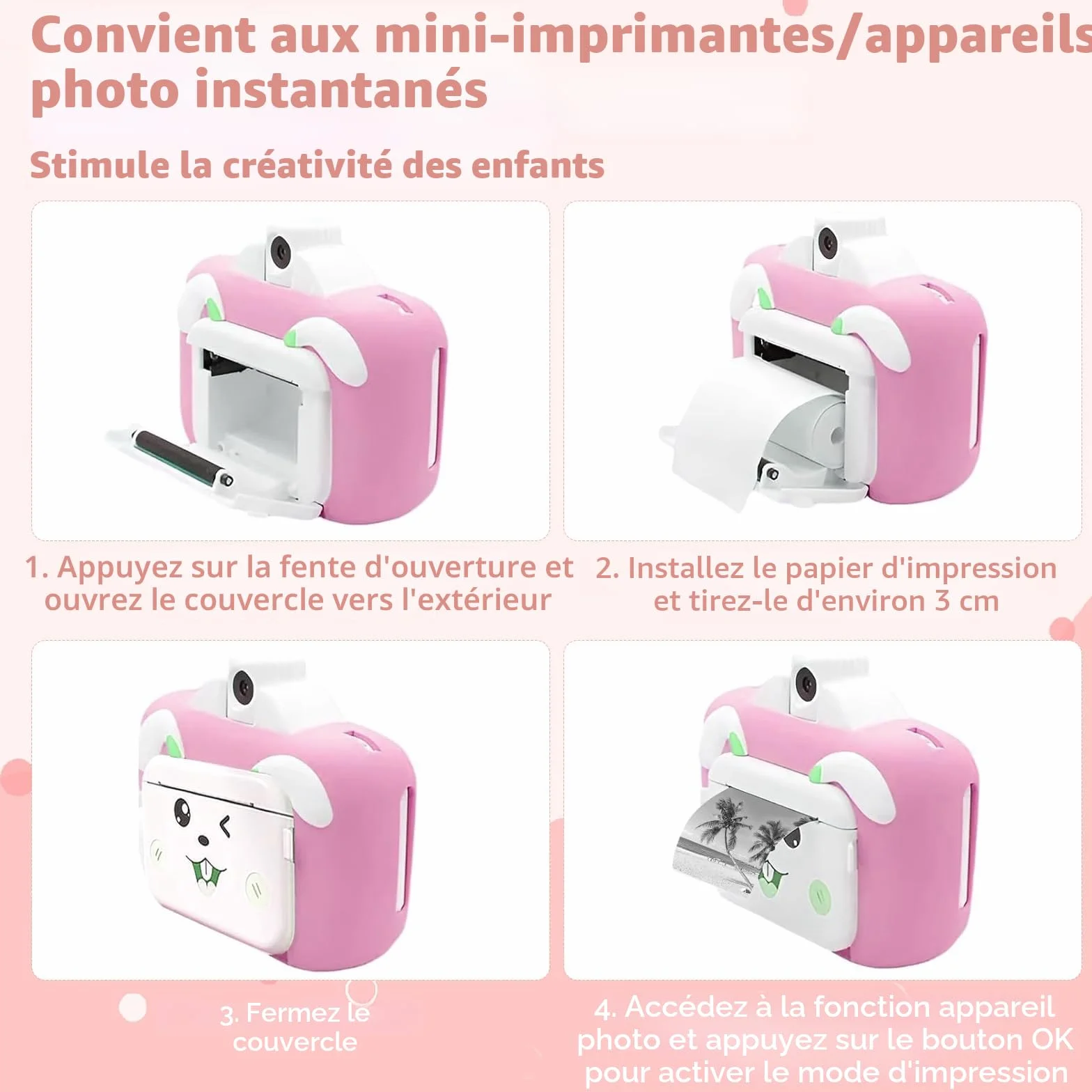 Papier Thermique pour Appareils Photo Instantanés 57 mm x 500 mm 15 Bobines