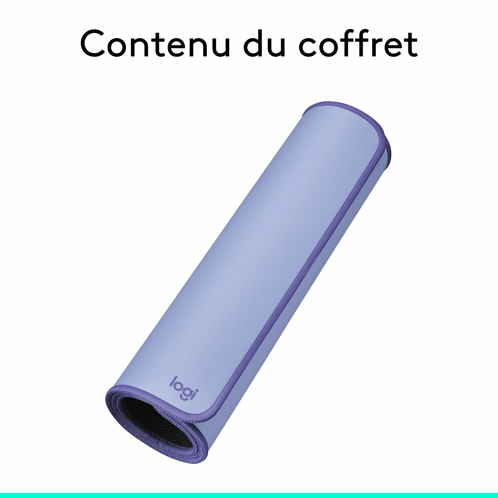 Logitech Tapis de Bureau Studio Large Multifonctionnel Anti-Dérapage Imperméable Lilas