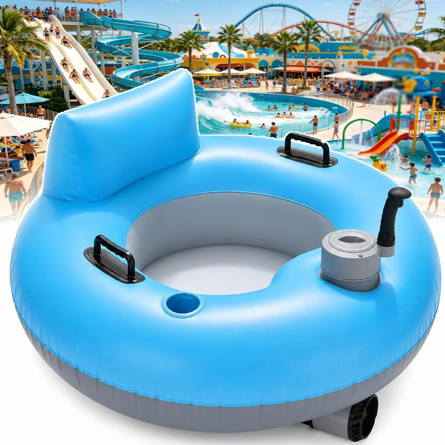 Fauteuils Flottants électriques, Bouée Gonflable, Les Adolescents | Avec Dossier Ergonomique Surélevé, Capacité De Charge De 113 Kg (250 Lbs), Pour Les Réunions De Famille Estivales