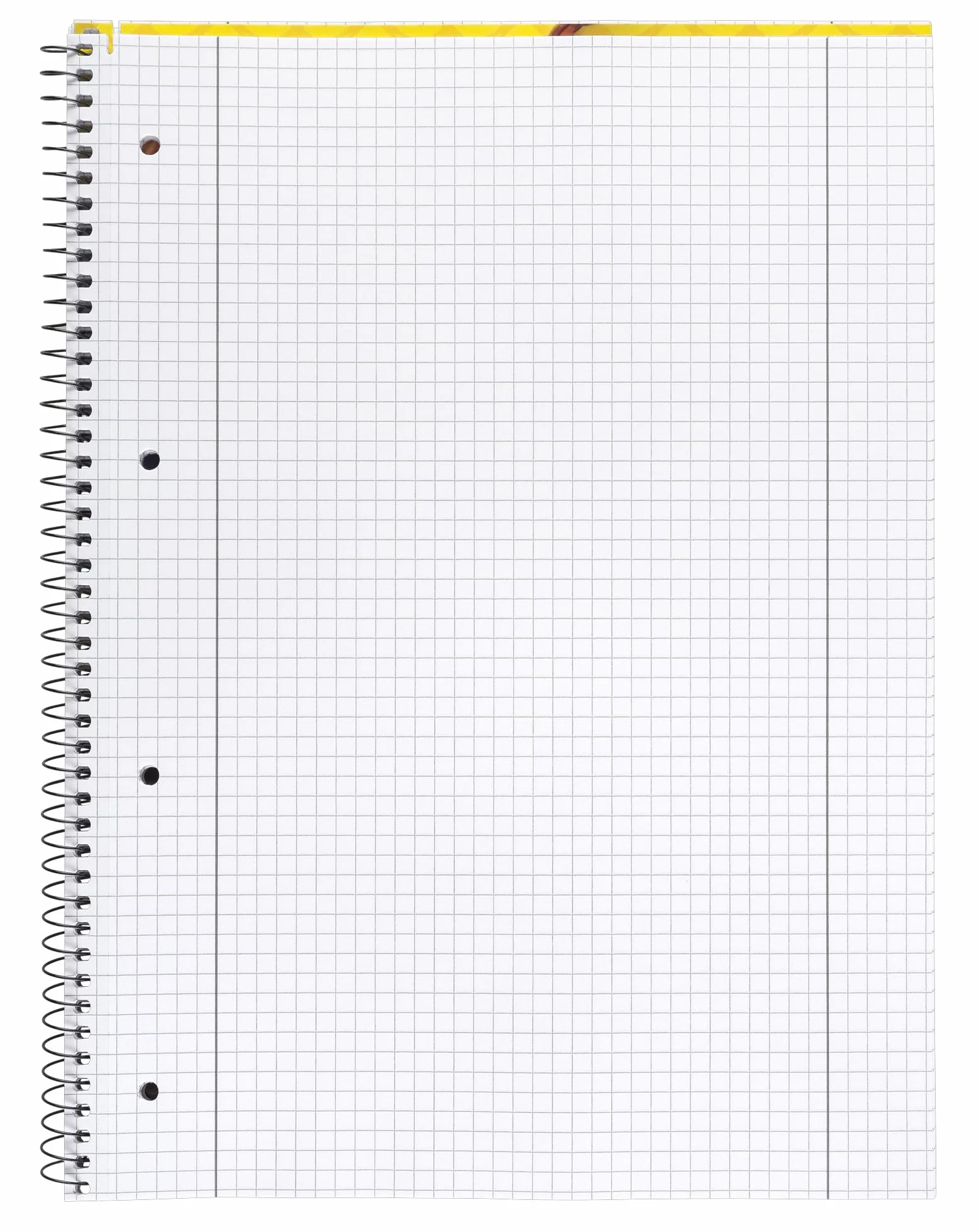 Idena Collegeblock A4 80 feuilles quadrillées double marge, bloc spirale 70g/m² 4 trous perforé