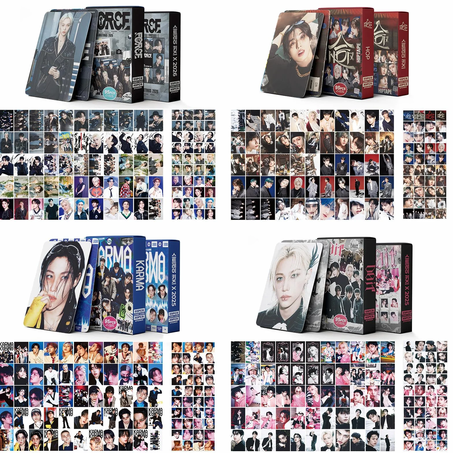 SK 5 Star Album Photocard Sticker Set 380 Stück K-Pop Cartes de Collection Lomo Karten Cadeau