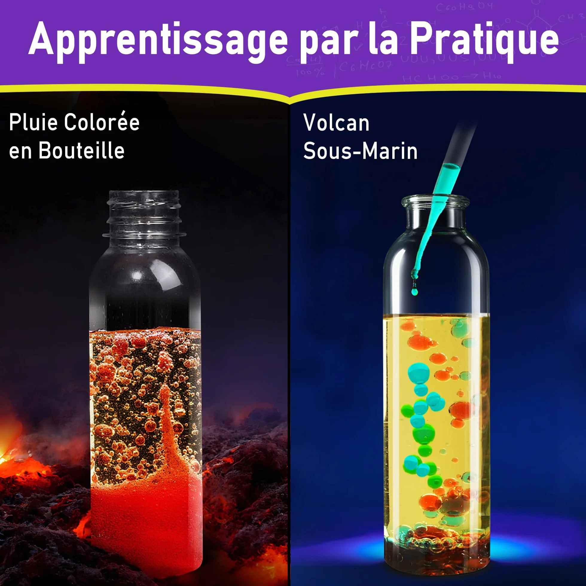 BenBen 60+ Expériences Scientifiques pour Enfants, Laboratoire de Chimie, Jeux éducatifs Cadeau pour Garçons Filles 6-10 Ans