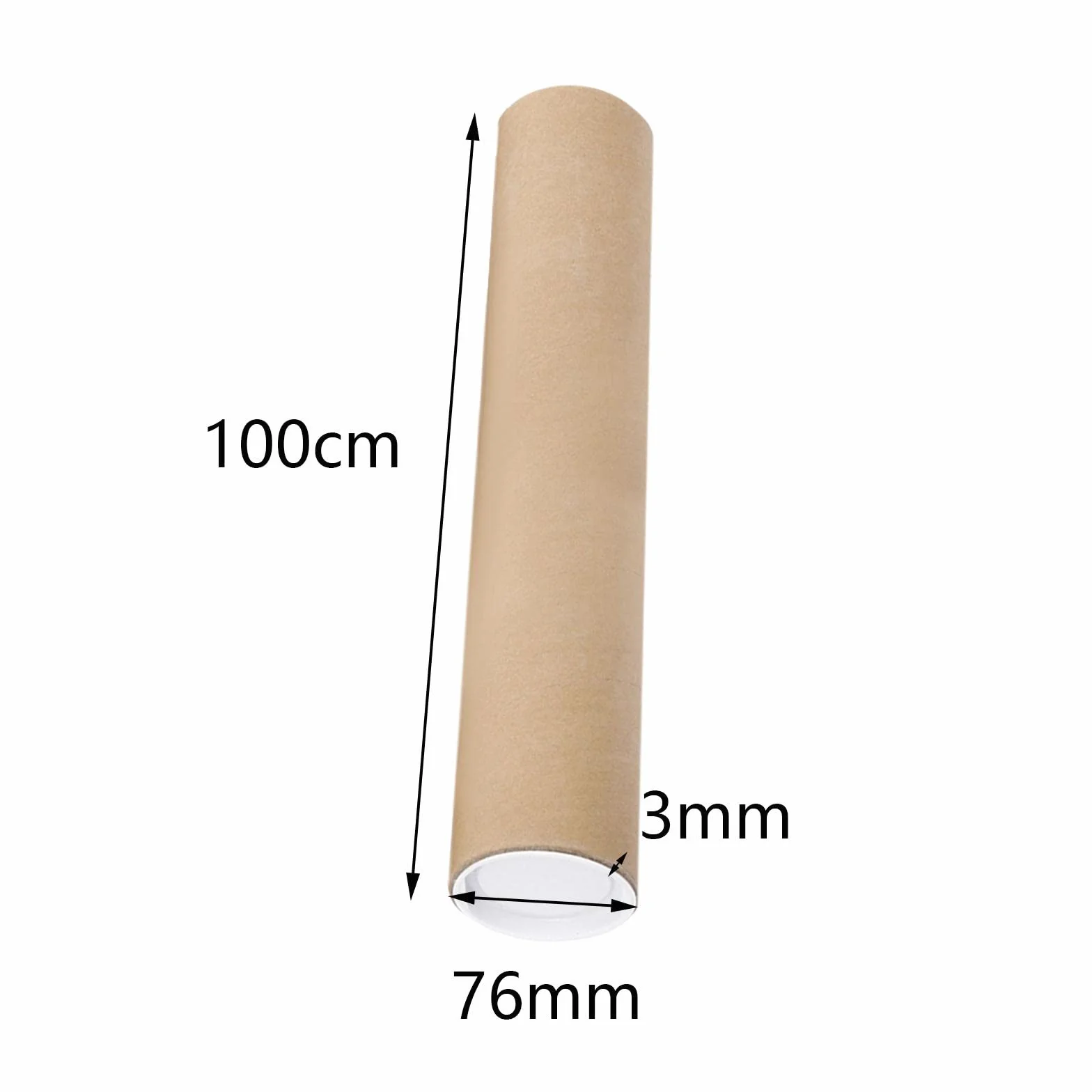 Tubes postaux en carton 100 cm avec bouchons Oshhni
