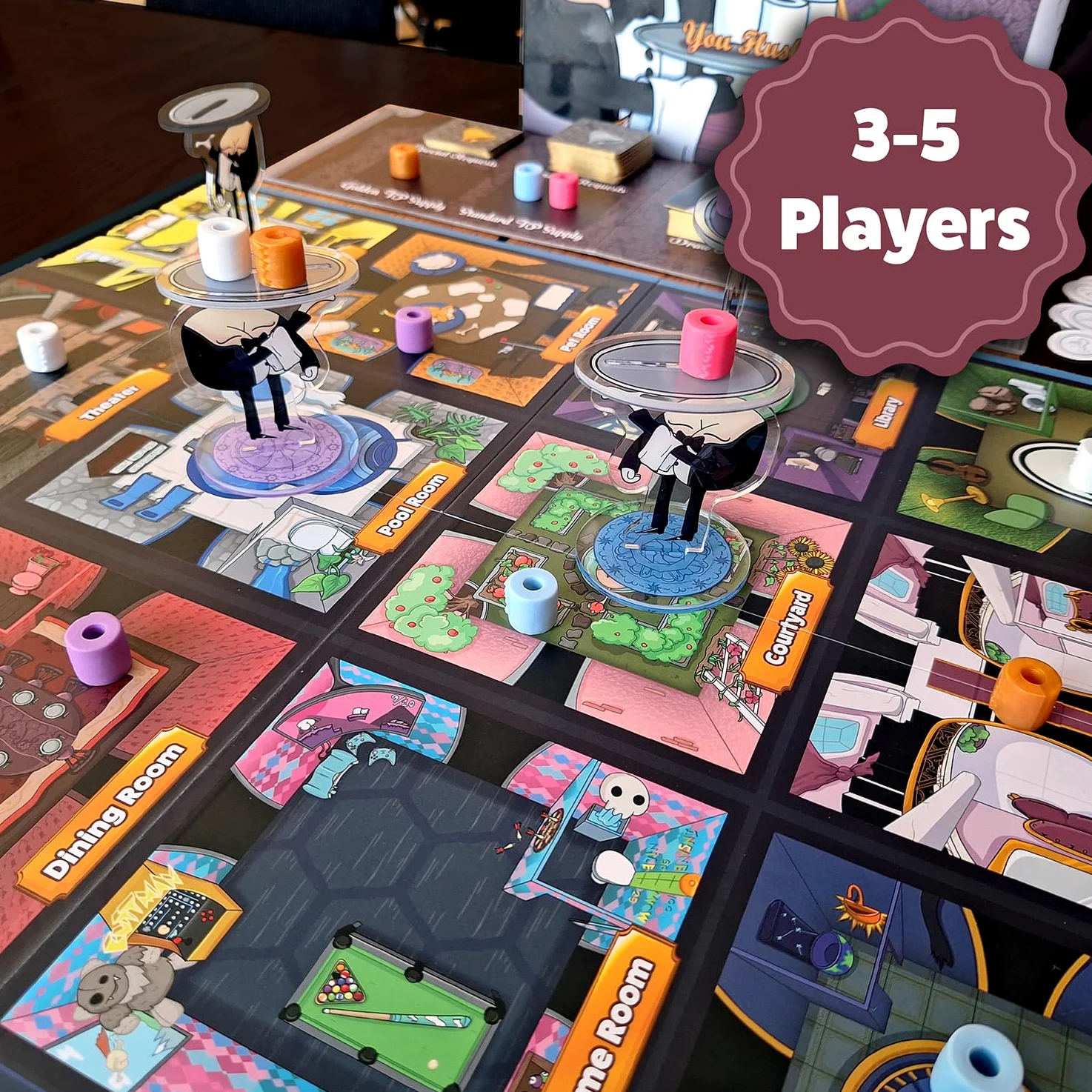 The Butler – You Flushed – Jeu de société familial amusant pour 3 à 5 joueurs par The Dusty Top Hat