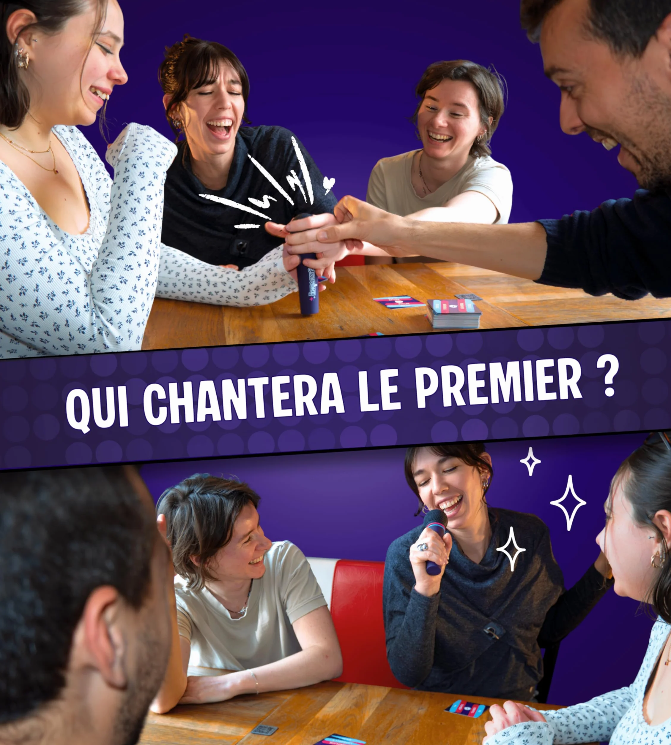 STARAOKÉ Jeu de société Musical drôle - Jeu d'Ambiance 2 à 8 Joueurs 350 Cartes Dès 8 Ans
