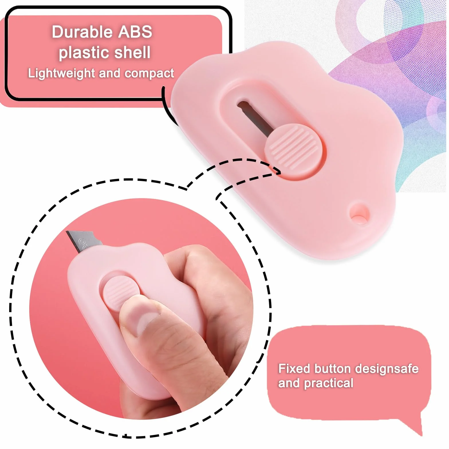Ouligay 6 Pièces Couteau utilitaire rétractable Coupe-boîte de sécurité Ouvre-lettres