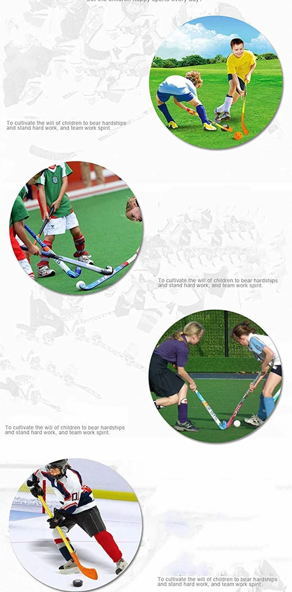 Jeu de Hockey pour Enfants 3-5 Ans Hockey sur Glace et Gazon Deux-en-Un Sac de Rangement Noir