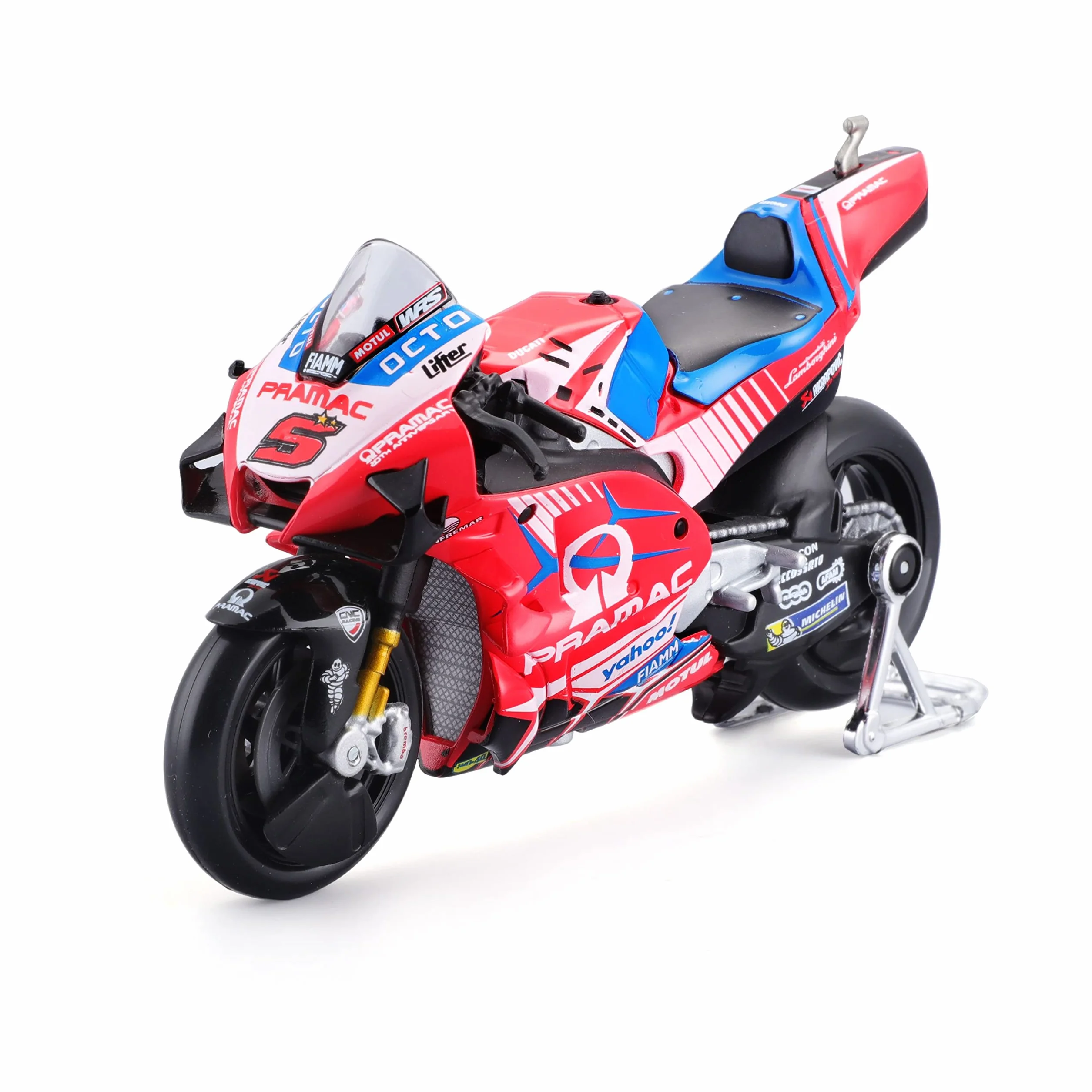 Maisto Moto Ducati Pramac #5 Johann Zarco Réplique miniature échelle 1/18 MotoGP Racing 2022
