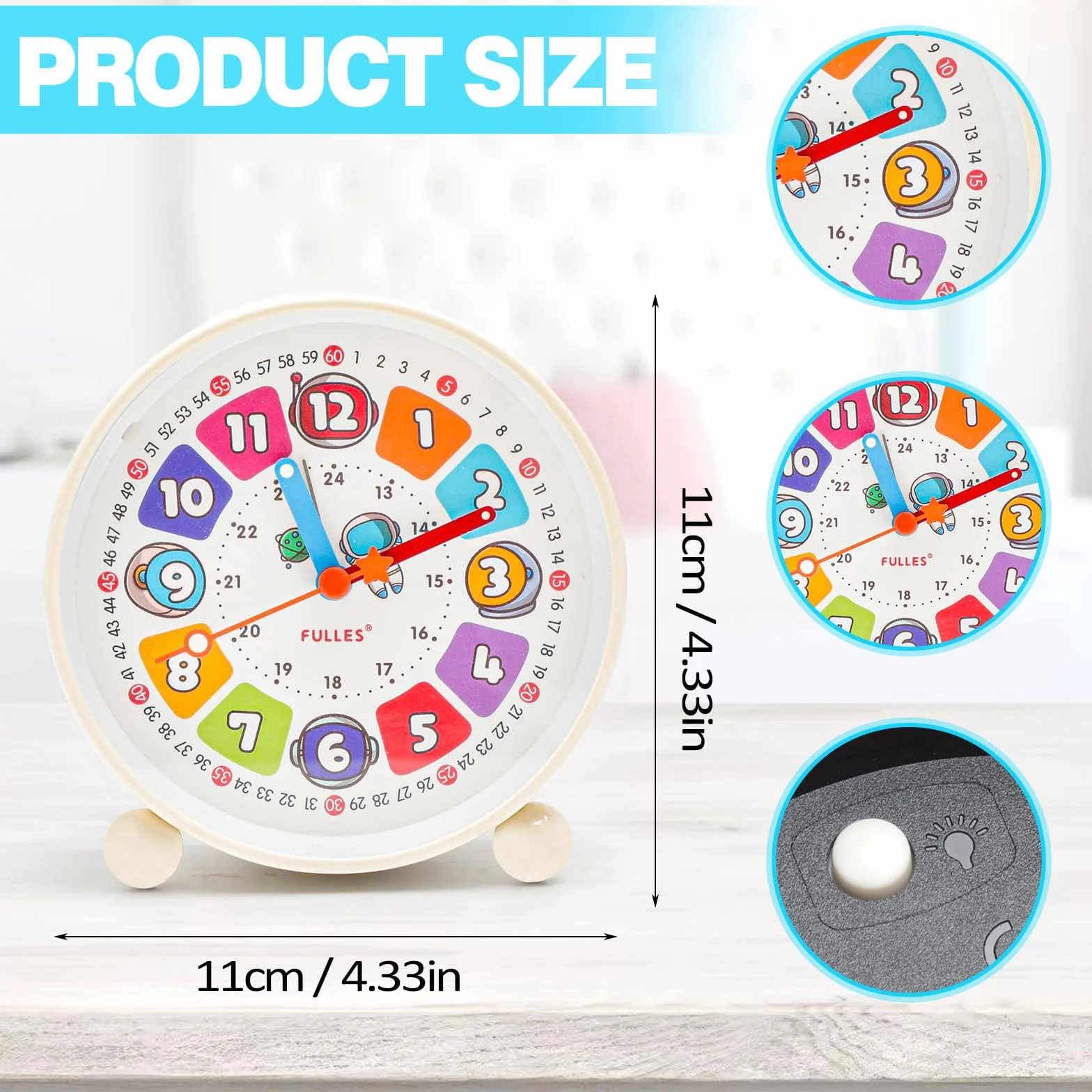 HENGBIRD Réveil Enfant Lumière Nocturne – Réveil Éducatif 24h pour Chambre Enfant