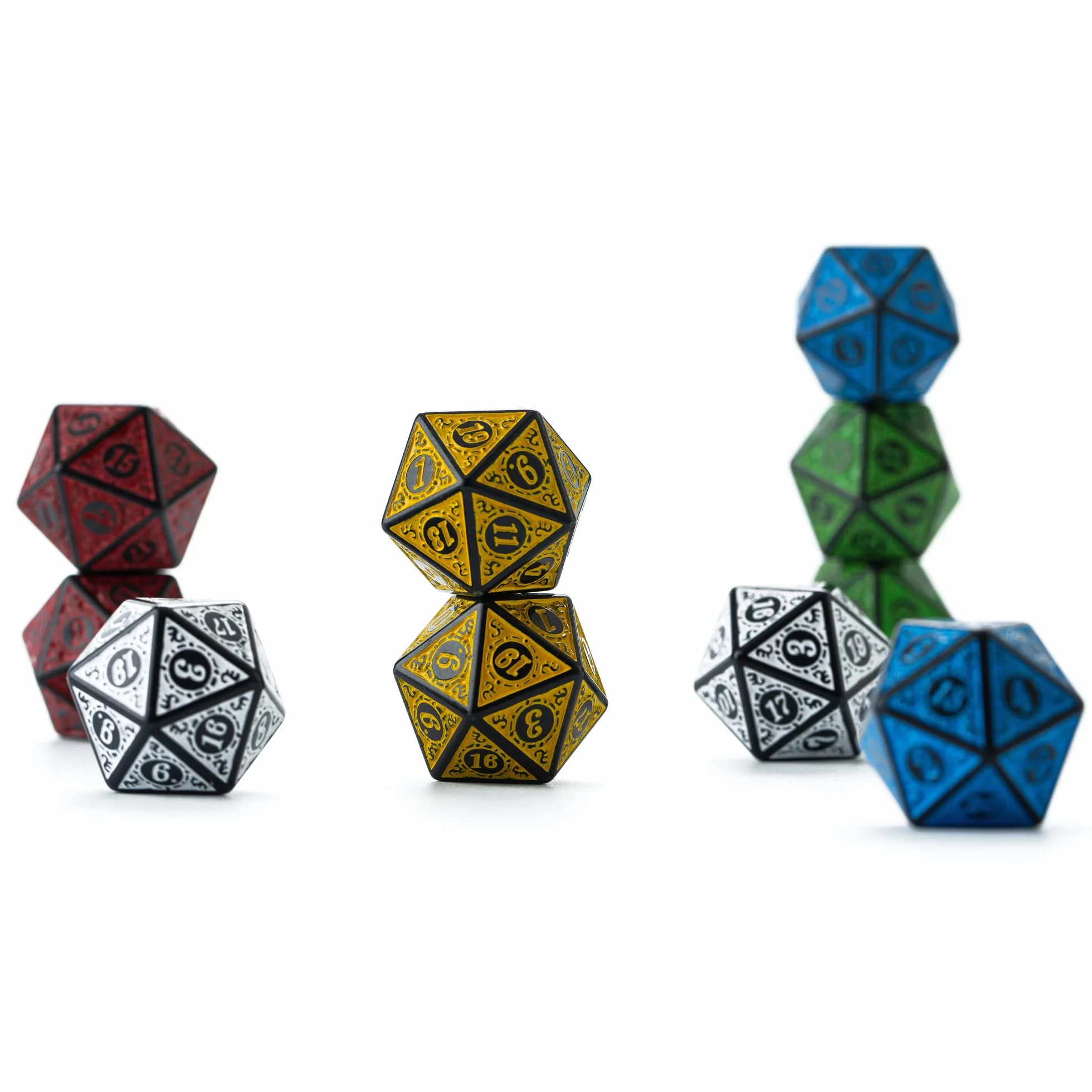 Lot de 10 dés polyédriques D20 pour jeux de table DND RPG MTG