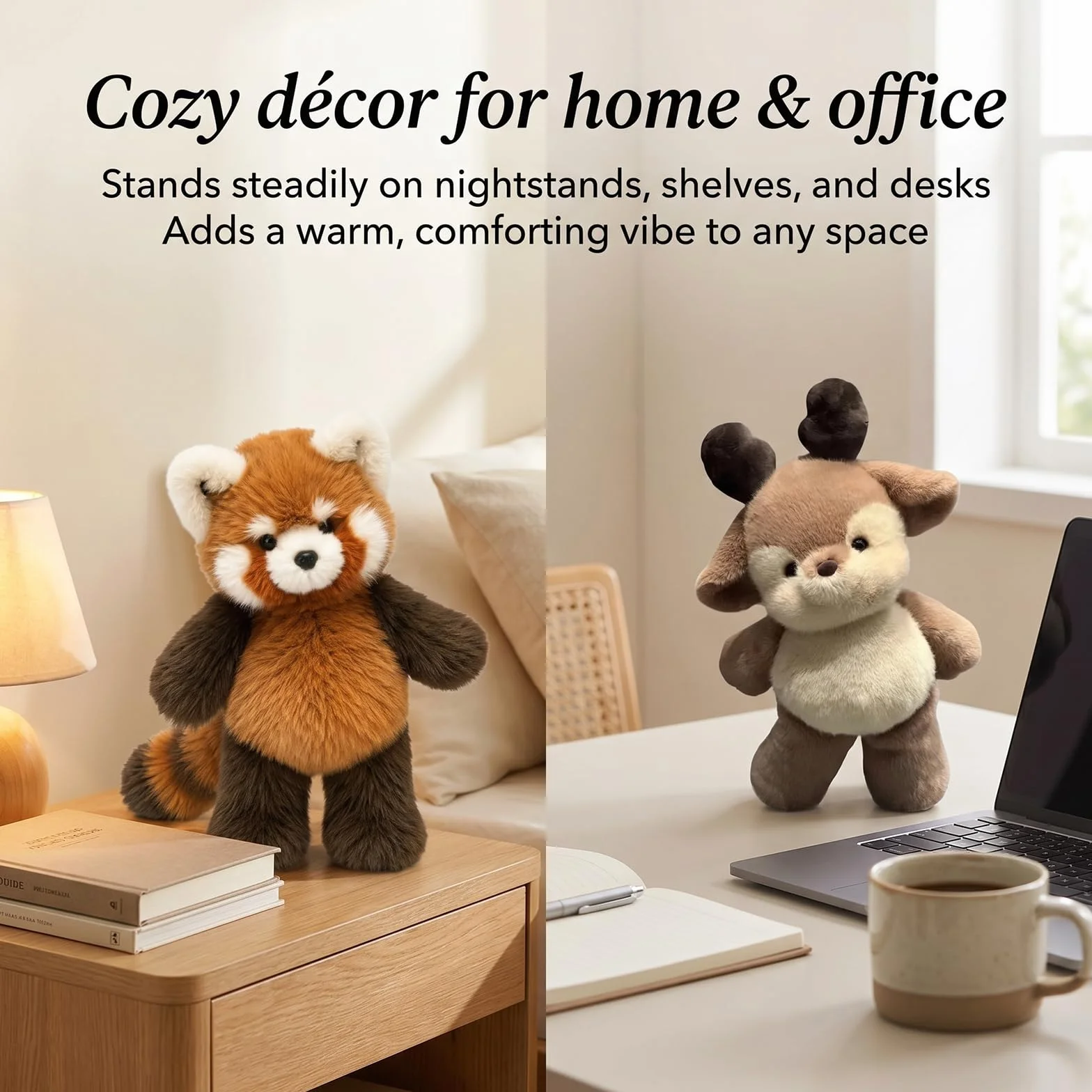Générique Peluche Qui Court Panda Roux 55 cm, Doudou Anti-Stress Interactif, Cadeau Anniversaire Fêtes