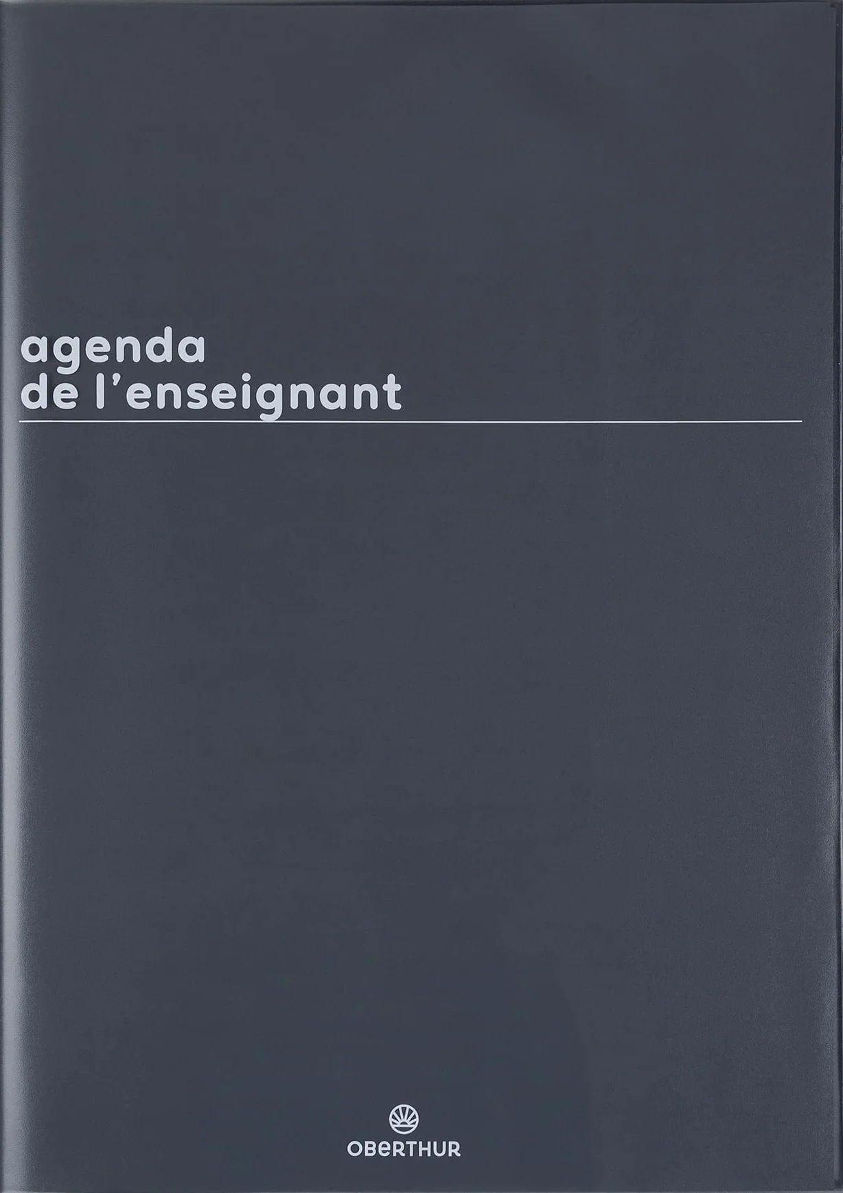 Agenda Semainier Enseignant 2026-2027 Couverture Boréal Noir 21,5 x 30 cm