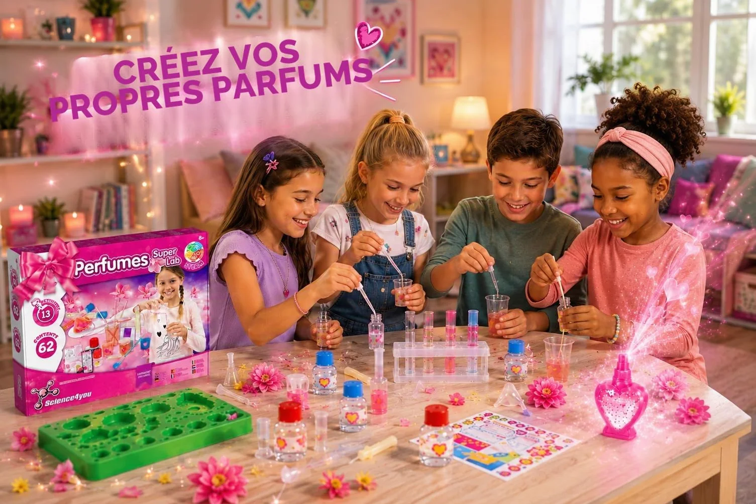 Science4you Super Laboratoire de Parfum pour Enfants +8 Ans - Kits Éducatifs de Sciences avec 13 Experiences