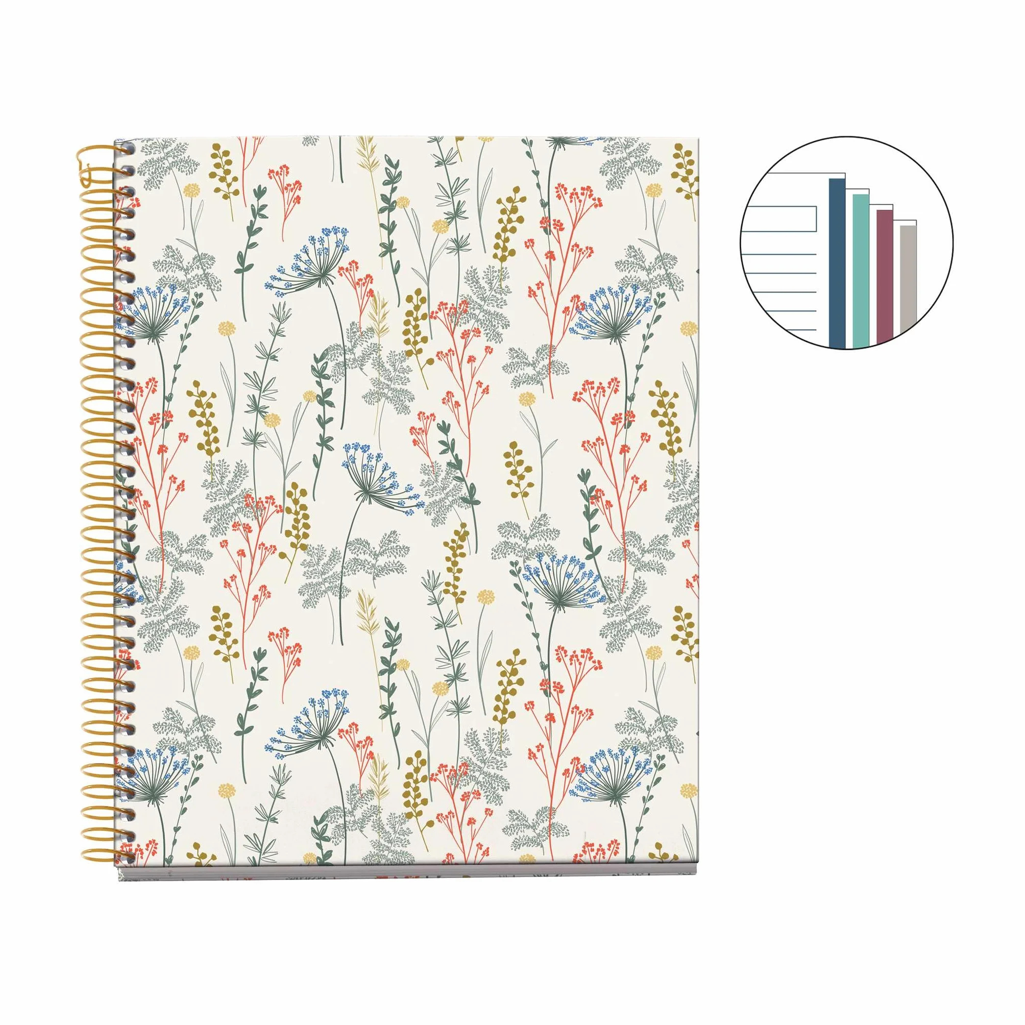 Miquelrius Cahier à reliure spirale A5 100 feuilles lignées 70 g/m² Couverture carton rigide