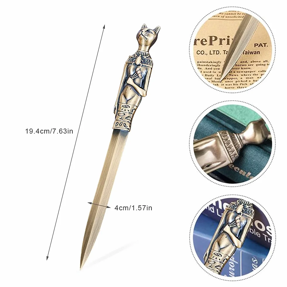 Anubis Ouvre Lettre en Alliage, Coupe Papier Durable, 4cm x 19.4cm