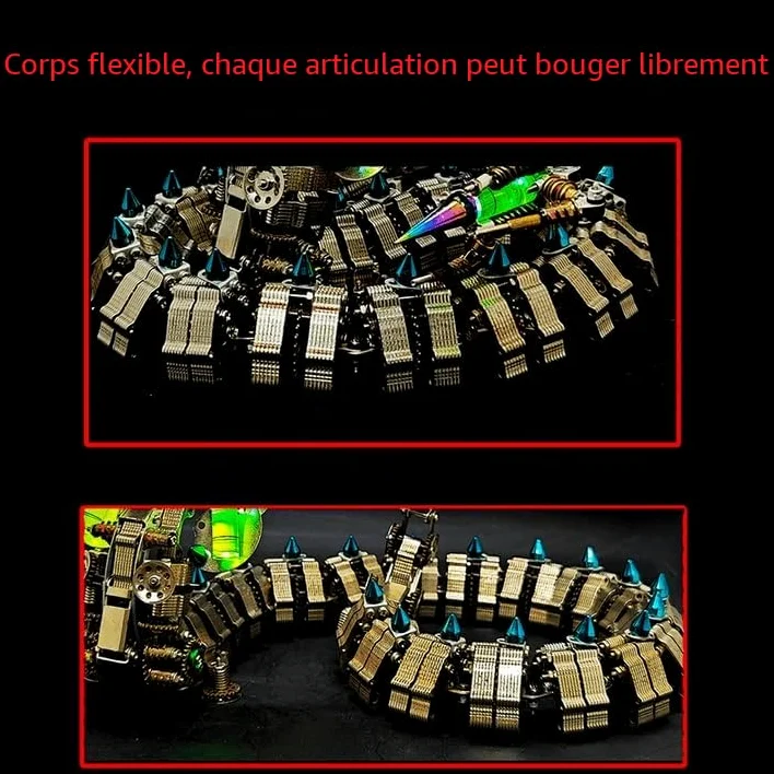 Metalkitor Puzzle 3D en métal pour adultes - Kit serpent cobra - Ornements DIY - Assemblage artisanal - Décoration chambre (1 000+ pièces)