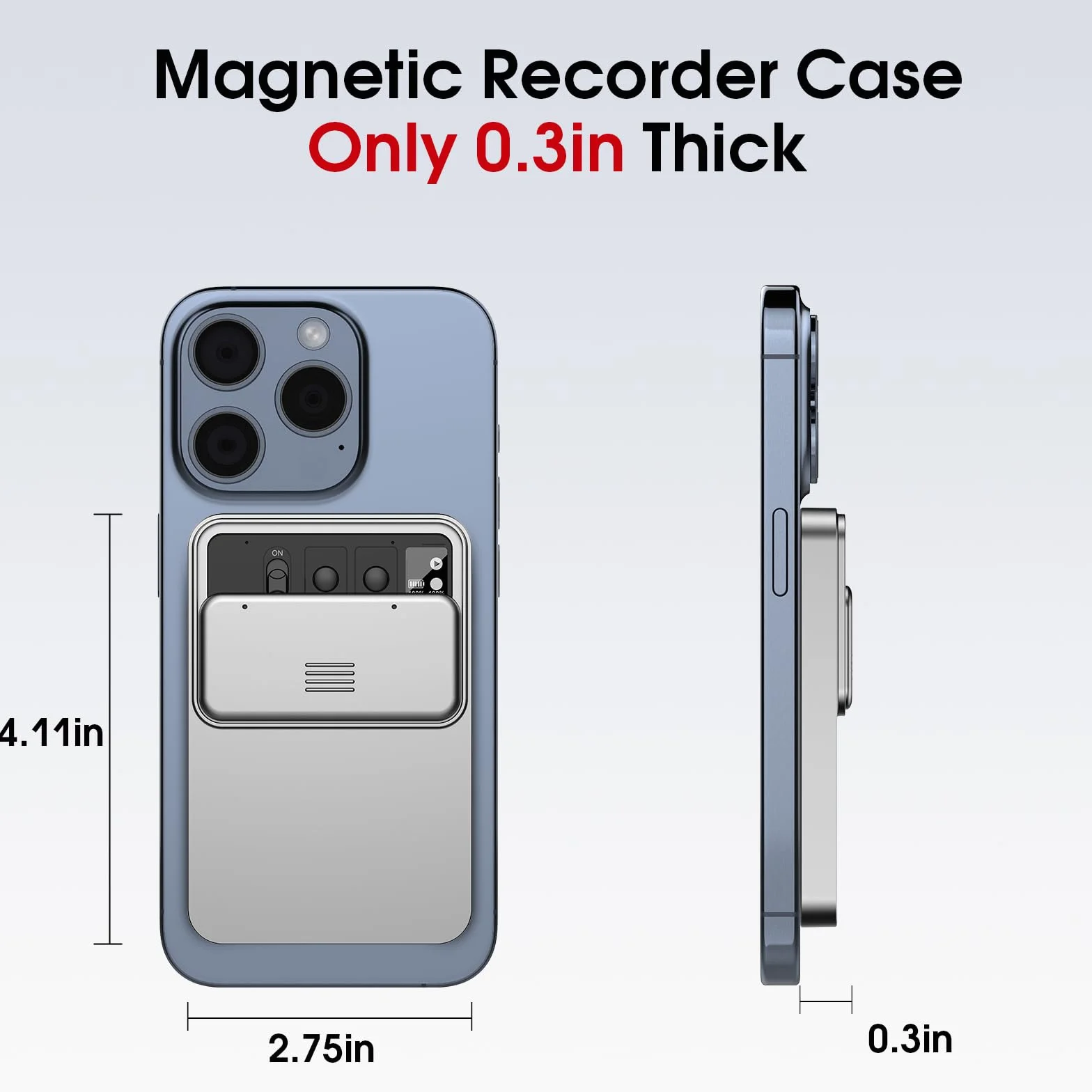 Etui de Protection pour Enregistreur Vocal AI, Compatible, Couvercle Coulissant, Résistant aux Chutes, Portable