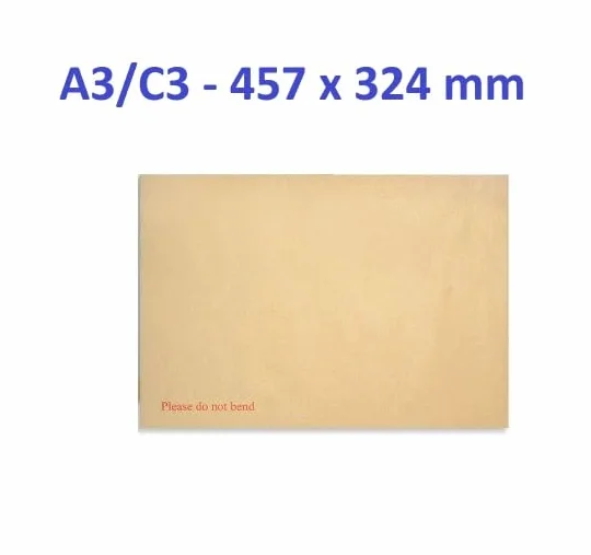 Enveloppes cartonnées à dos rigide A3 457 x 324 mm papier kraft Ne pas plier