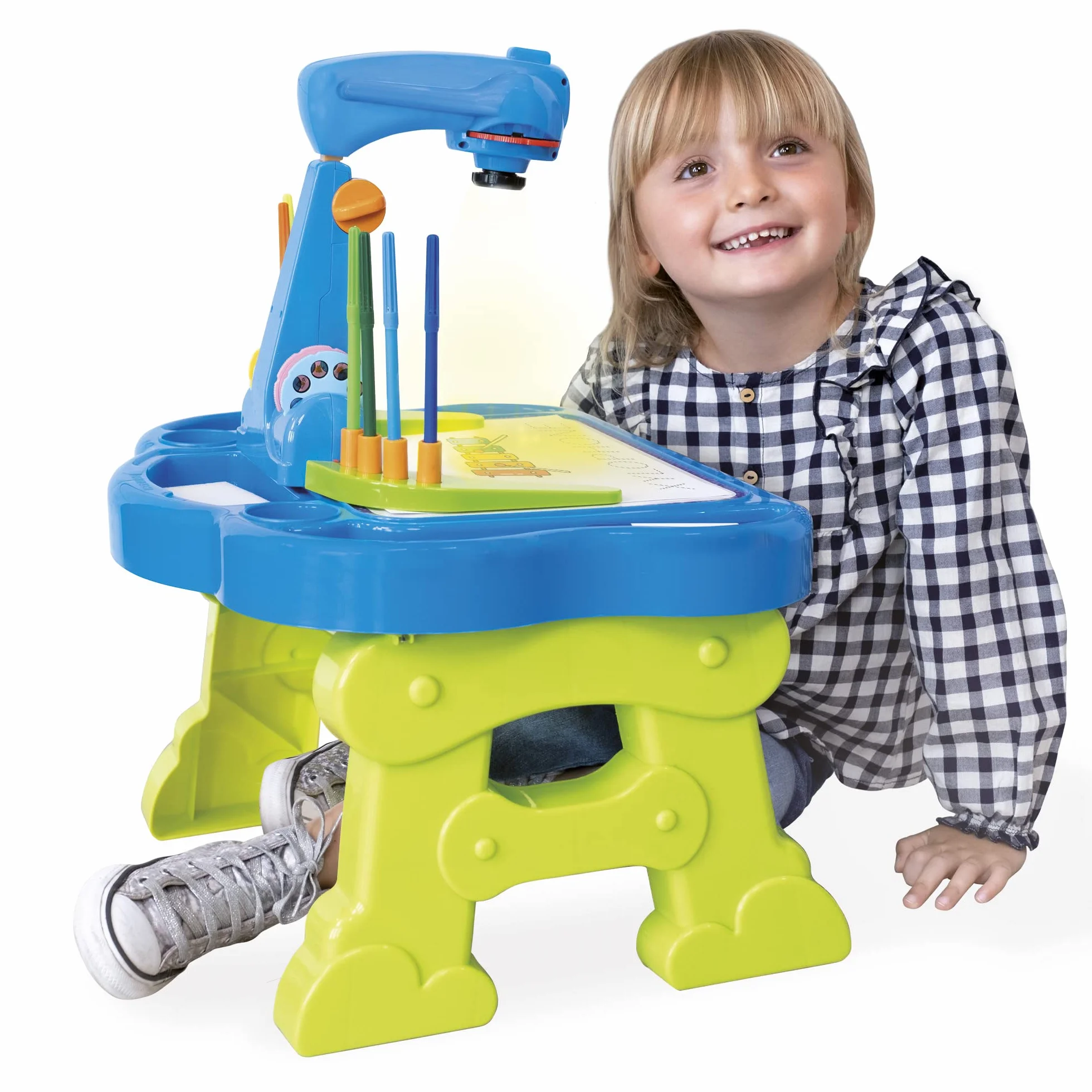Lisciani CAROTINA Tableau Projecteur LED Enfants 3 Ans Jeux Educatifs Apprendre Alphabet Ecrire Dessiner Feutres Fiches