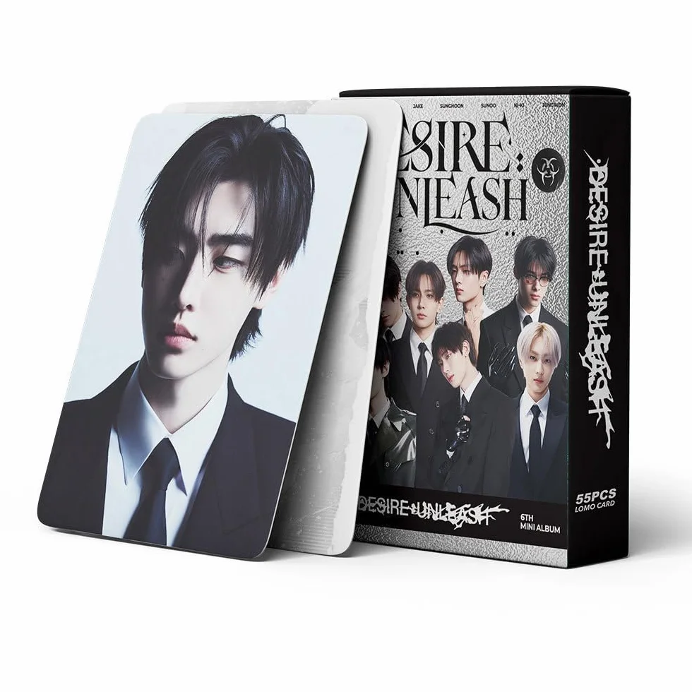 Enhypen Lot de 55 cartes photo Kpop Lomo - Cartes photo ENHYPEN pour fans de K-pop