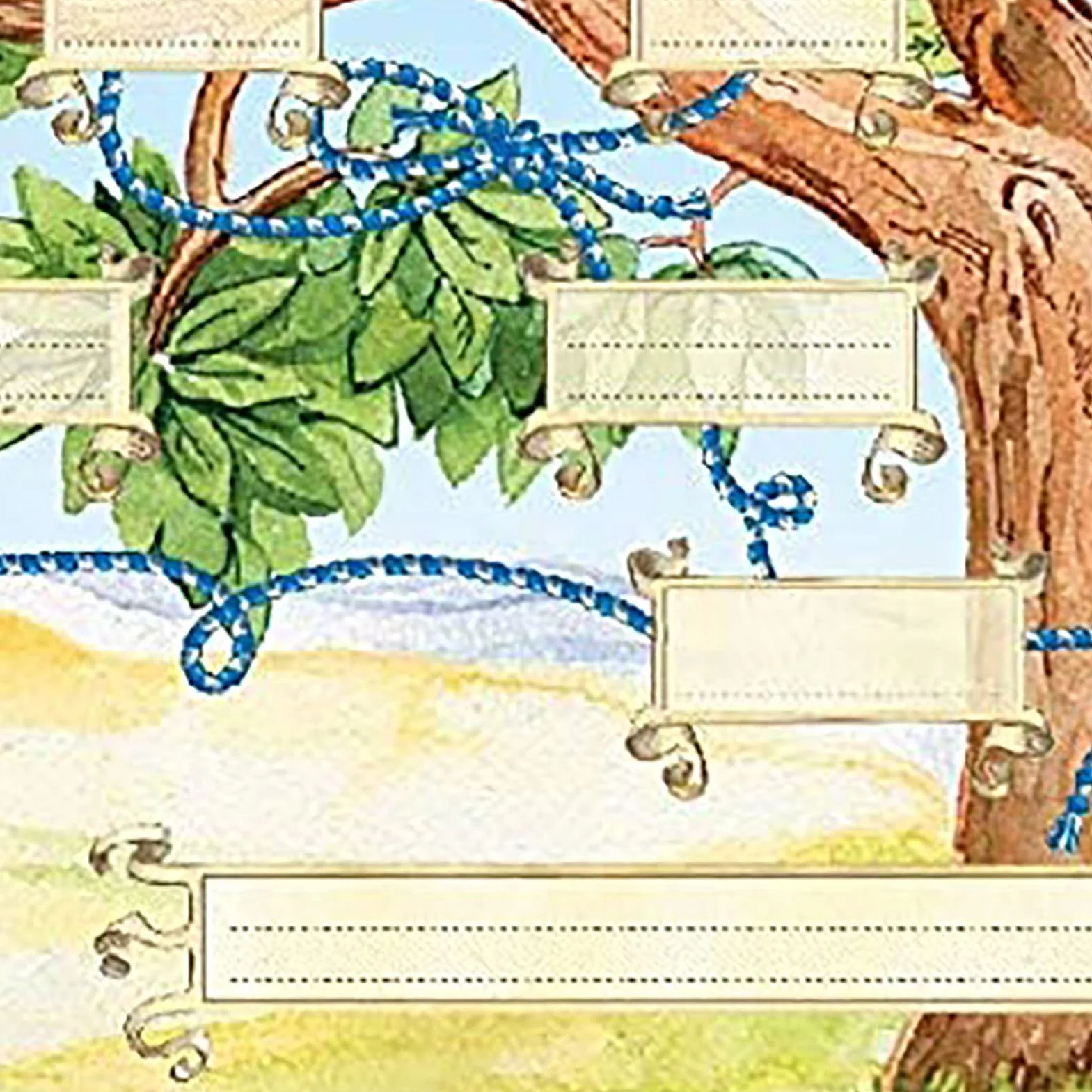 Diagramme d'arbre généalogique - Graphiques vierges - Carte à remplir - Histoire familiale