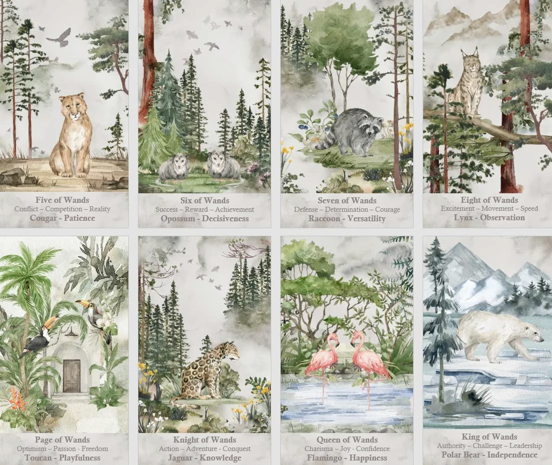 Jeu de cartes de tarot Animal Spirit