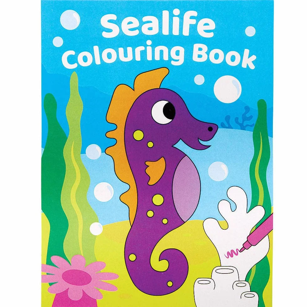 Baker Ross Mini Livre de Coloriage Vie Marine - Lot de 12, Activites pour Enfants