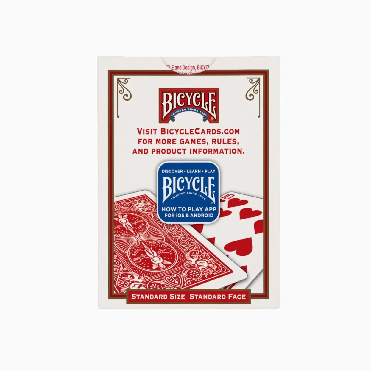 Bicycle Jeu de cartes standard, taille poker, lot de 12