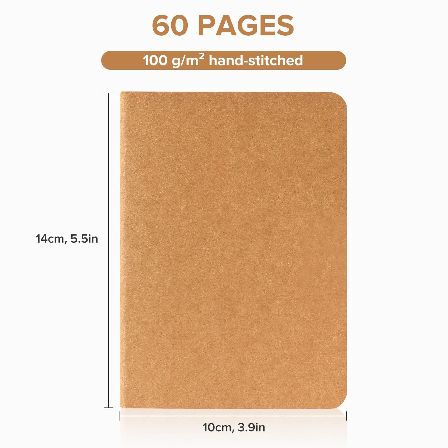 HOMEMARS Cahier Journal Petit Carnet 10x14 cm 60 Pages 100 GSM Papier épais Ensemble de 14 Carnets