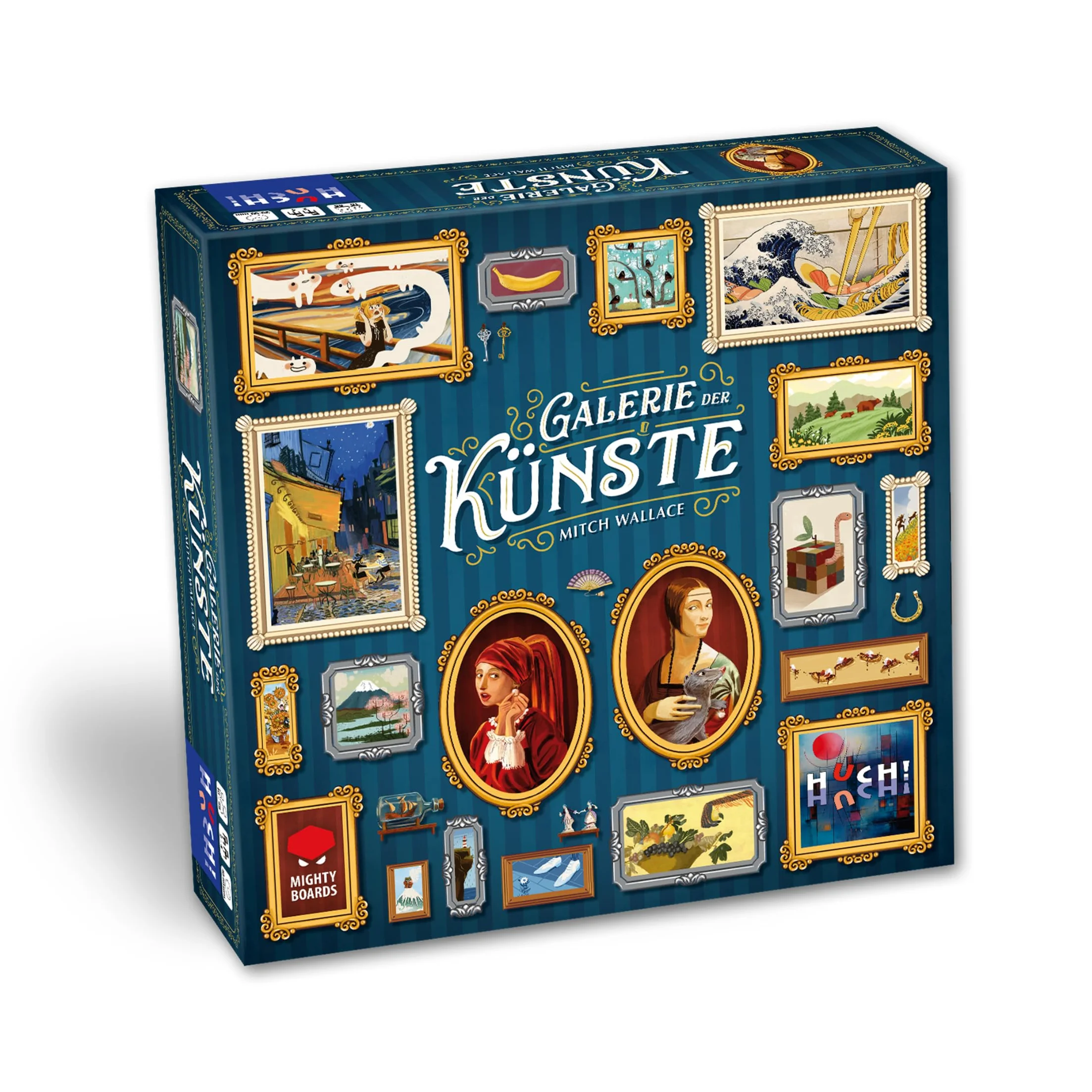 HUCH! | Galerie des Arts | Jeu familial spécial | 116 peintures uniques | Jeu de ponte tactique avec mécanisme d'enchères | Beau design et matériel de jeu | Pour 2 à 4 joueurs à partir de 10 ans