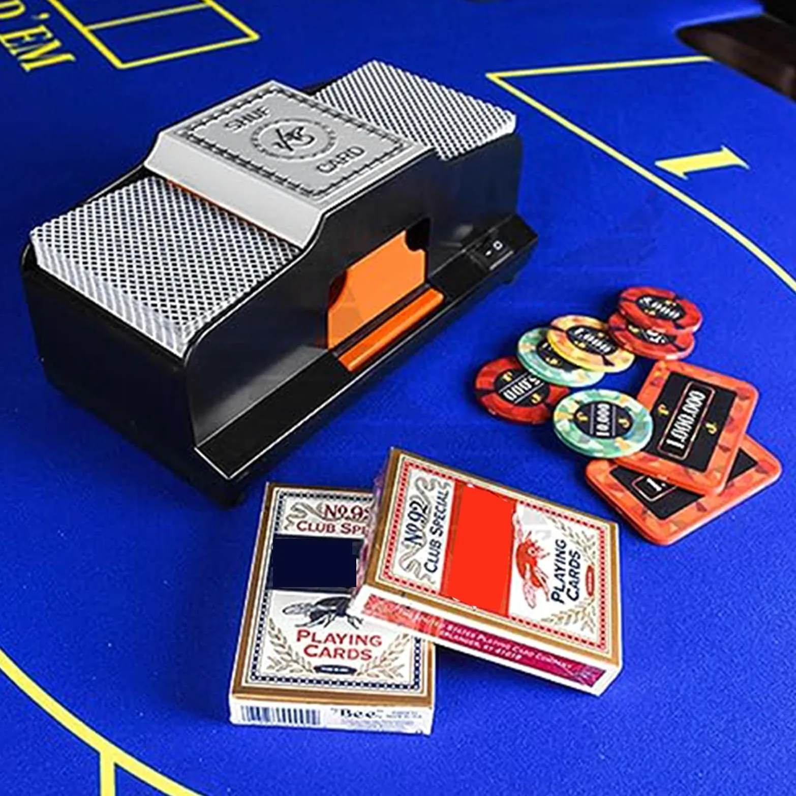 Mélangeur de cartes automatique à 2 étages, mélangeur de cartes de casino électrique à double mode d'alimentation, trieur de cartes à un ou deux étages, mélangeur de cartes de mélange pour UNO