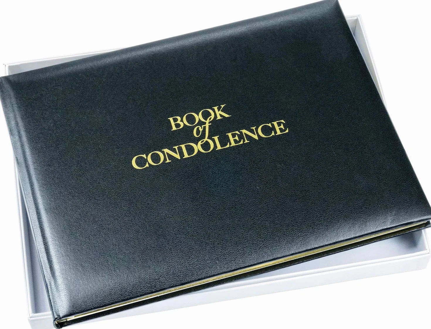 Livre de Condoléances Esposti Format Ouvert Grande Poche Couverture Noir 26x19.5x3.1cm
