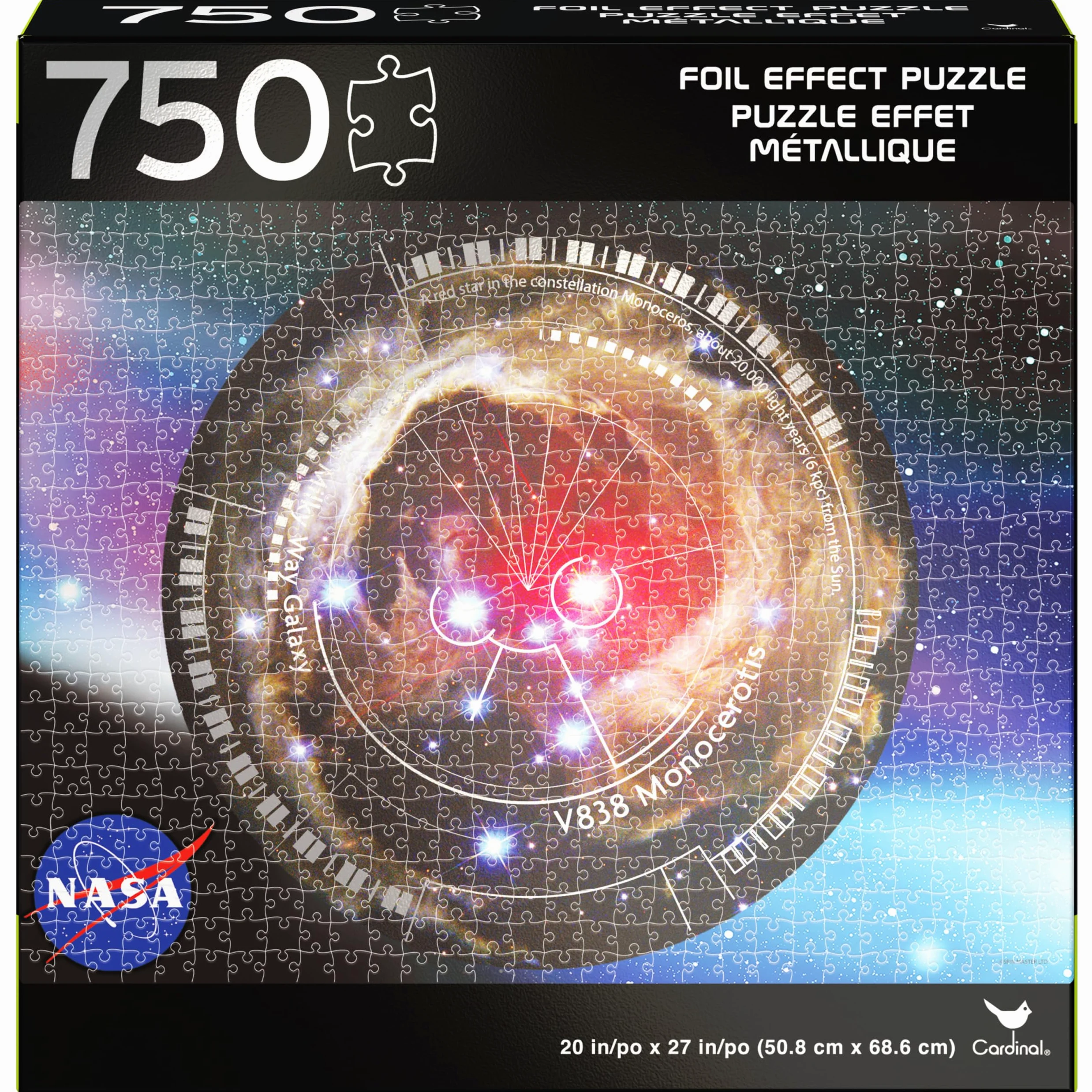 NASA, 750-Piece Foil Effect Jigsaw Puzzle Orion Nebula Novelty Galaxy Astronaut Space Themed, for Kids and Adults Aged 12 and up