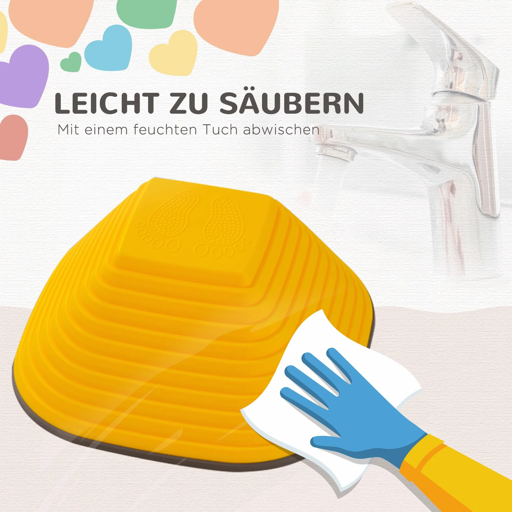 AIYAPLAY Balanciersteine, Stapelbar & Rutschfest Trittsteine bis 80 kg, für 3-8 Jahre, Bunt