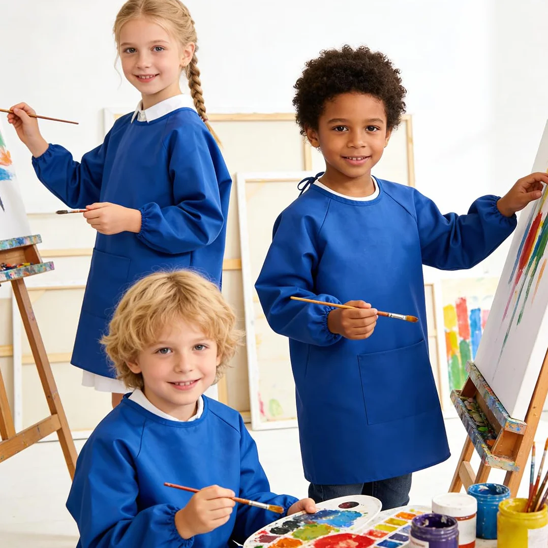 Tablier Peinture Enfant O-Kinee Polyester Bleu Taille M