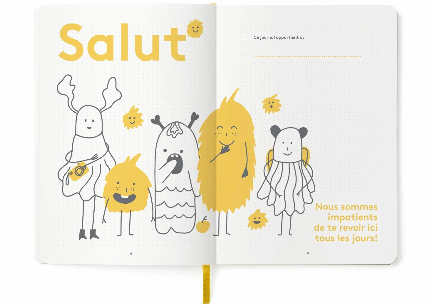 HappySelf Journal Quotidien 6-12 Ans Édition Française Enfants Jaune