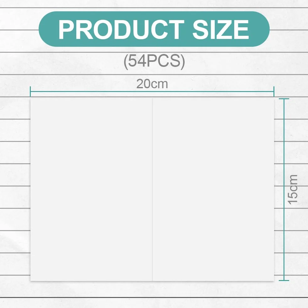 Cartes Postales Vierges A6 54pcs Blanc 15x10cm 210g/m² pour Imprimante Écriture DIY