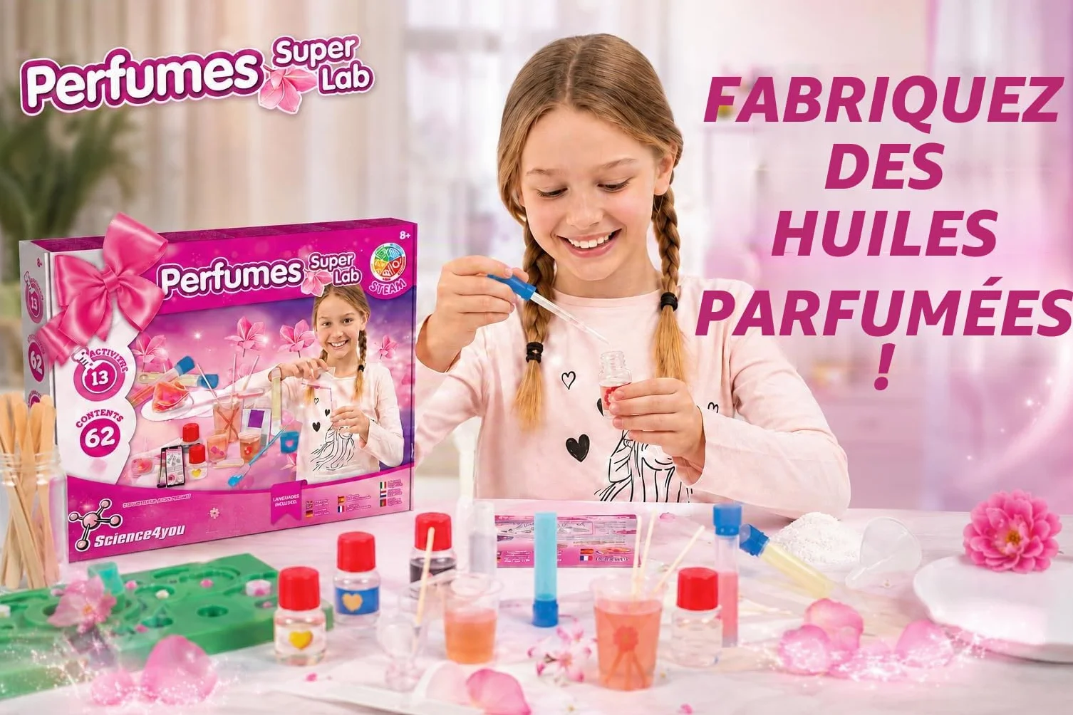 Science4you Super Laboratoire de Parfum pour Enfants +8 Ans - Kits Éducatifs de Sciences avec 13 Experiences