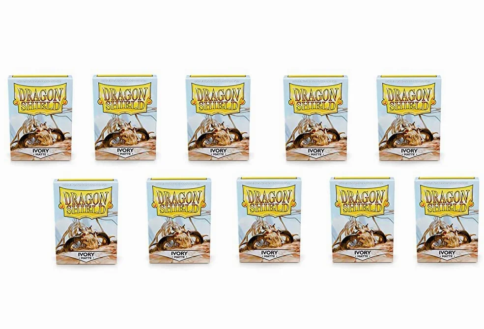 Dragon Shield Lot de 10 pochettes pour cartes Ivoire mat Taille standard 100 ct